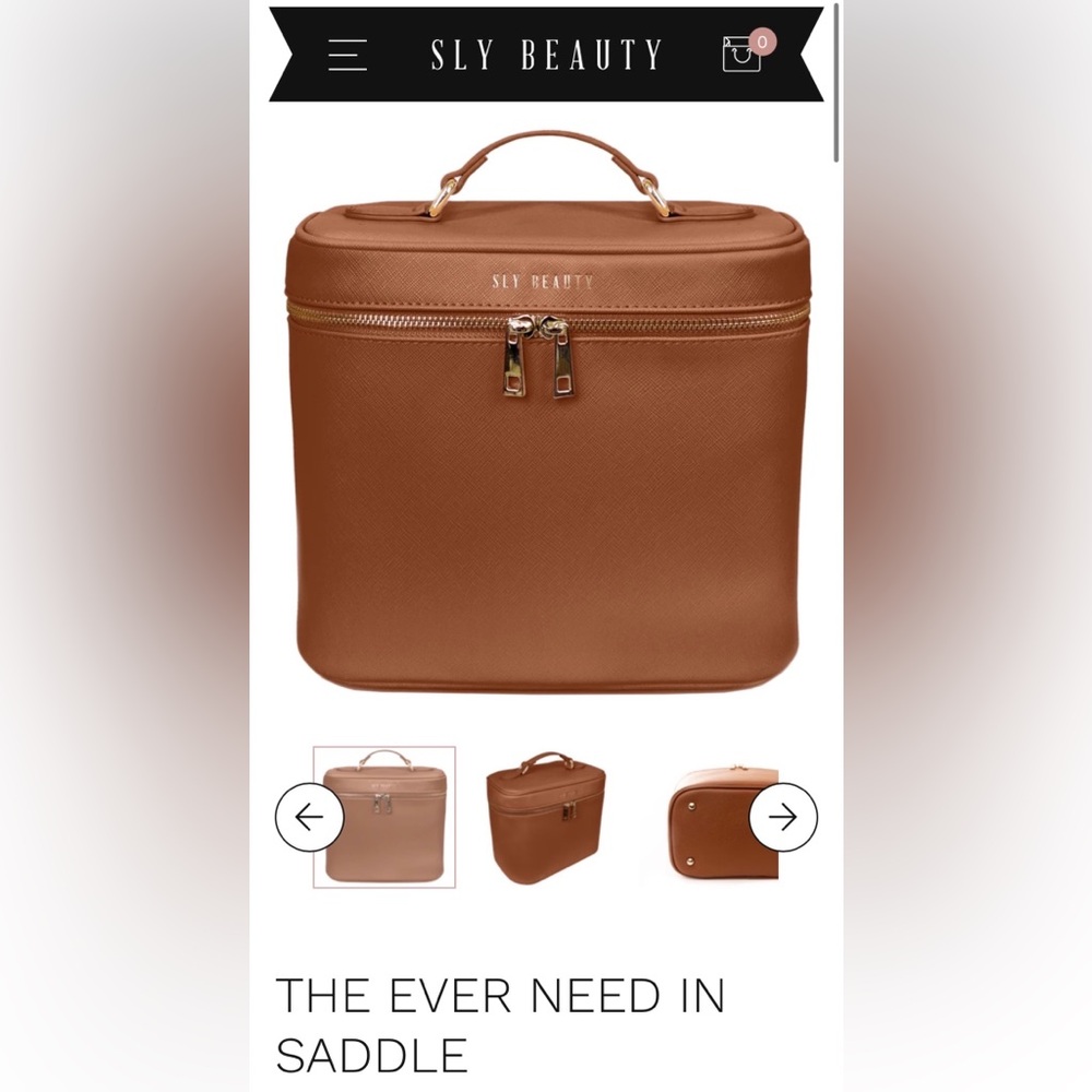 SLY BEAUTY The Ever Need Cosmetics Bag in Saddle